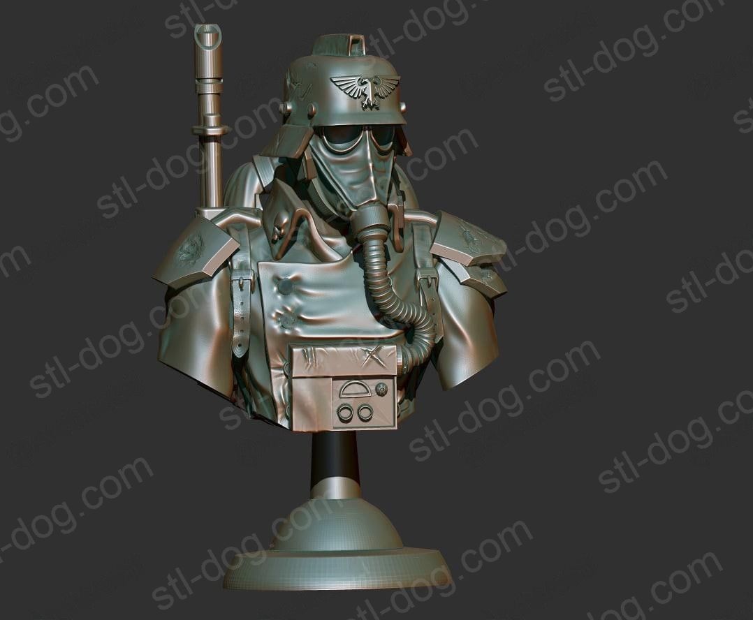 战锤40K Krieg Bust 3D打印图纸
